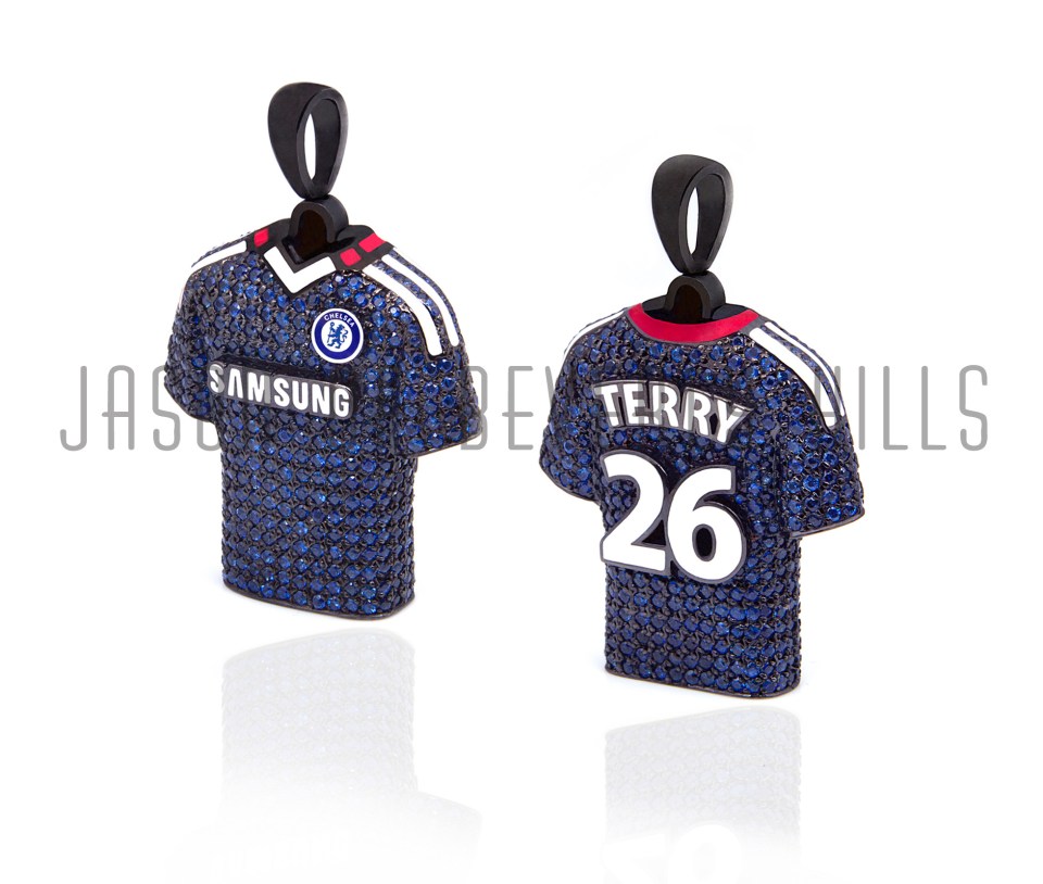 John Terry also had a special made pendant featuring Chelseas kit