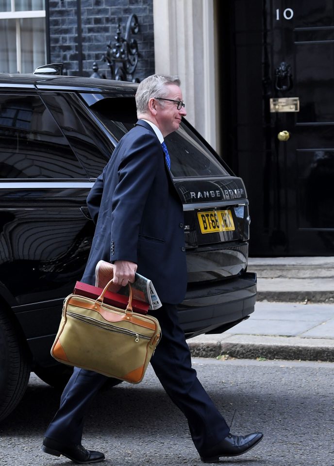  Michael Gove in Downing Street this afternoon