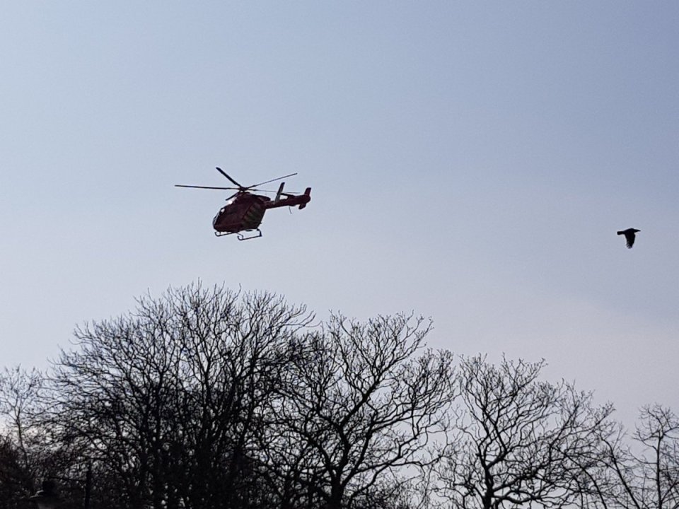 An air ambulance rushed to the scene, landing at Clapham Common after the horrific stabbing