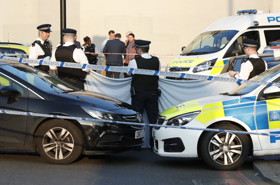  The scene outside Clapham Common tube station after a 40 year man was stabbed to death