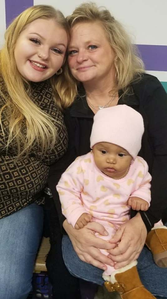  Mum and daughter together with granddaughter Naomi