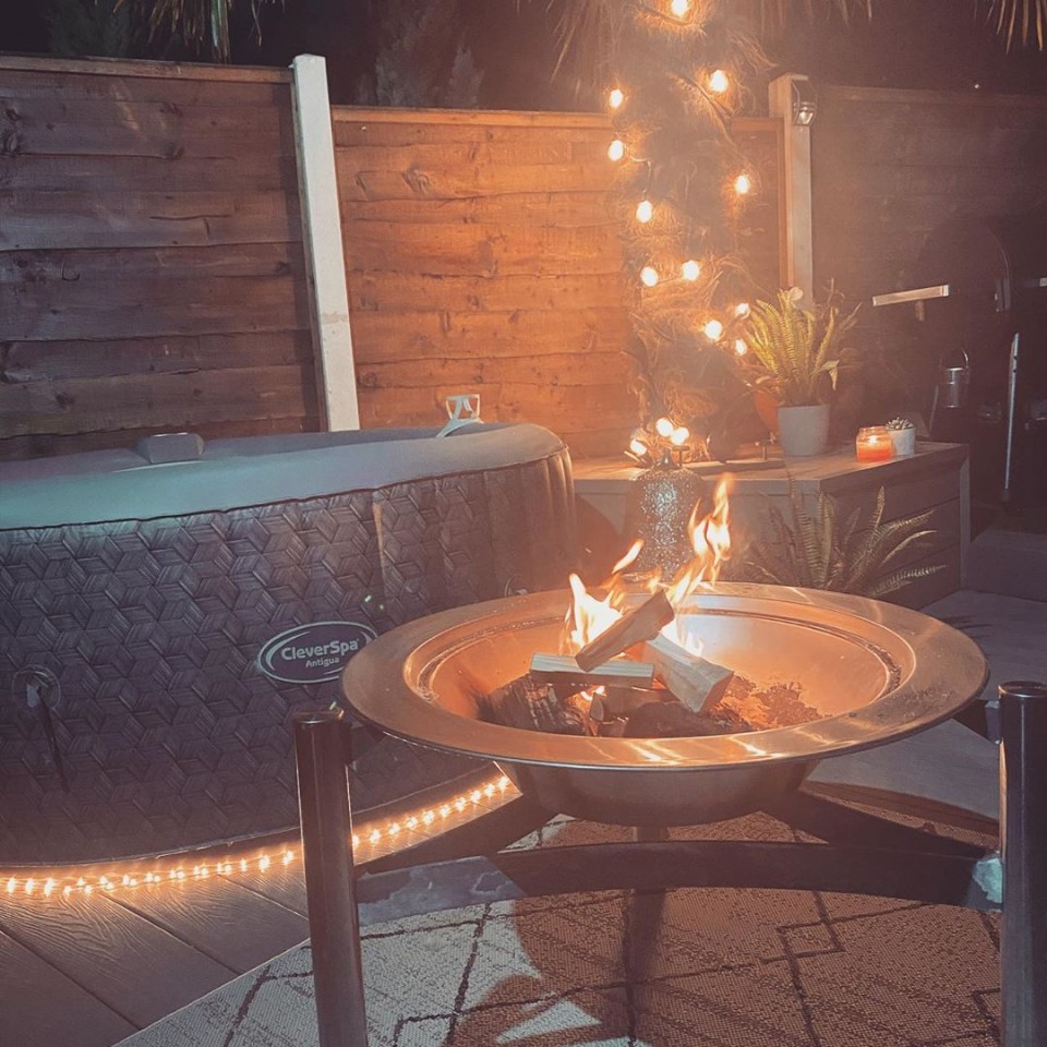  The couple have a fire pit in their amazing garden