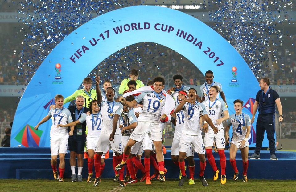  England were crowned U17 World Cup winners in October 2017