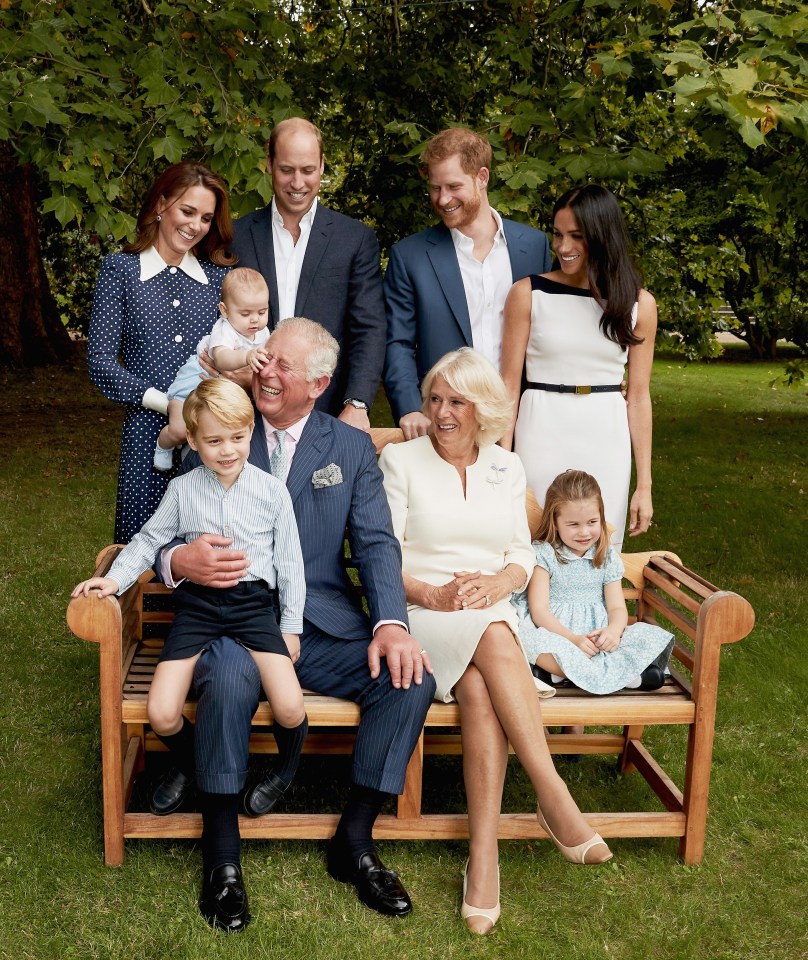 Pictures shot last autumn to celebrate Charles’ 70th birthday — showing Wills, Kate, Meghan and Harry laughing after Louis tugged Charles’ ear — suggest he is more relaxed