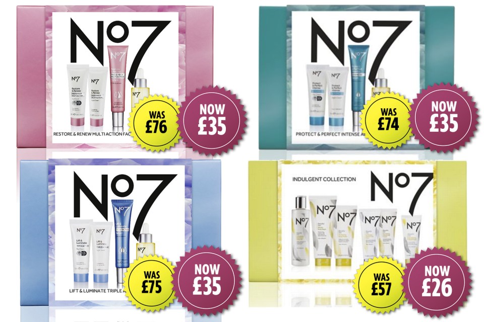  Boots is offering customers "better than half price deals" on some of No7 popular beauty sets