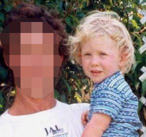 This is a photo of Brenton Tarrant being held in his late father's arms at some time in 1990s