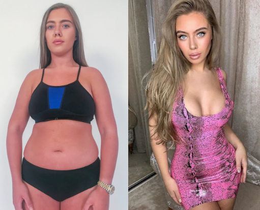  The Love Island star showcased her incredible two stone weight loss