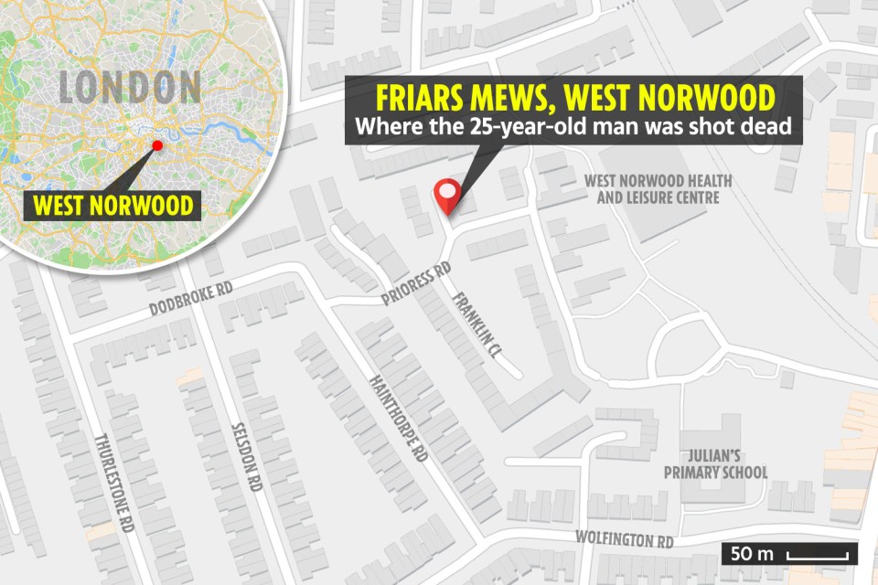  The shooting took place in West Norwood, South London