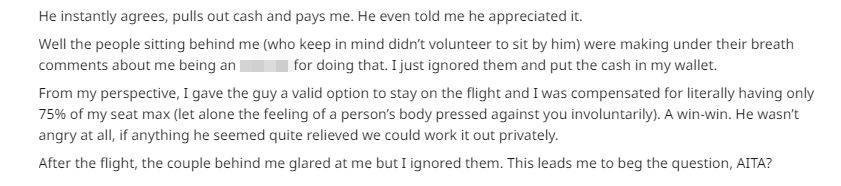  He said the passenger was grateful for how the situation was resolved