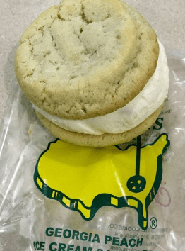  The ice cream cookie sandwich is a real treat