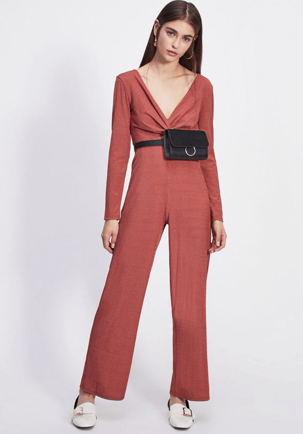  This twist front jumpsuit is one of this seasons must haves