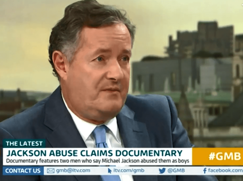  Piers Morgan says he isn't certain Michael Jackson was a paedophile after watching Leaving Neverland