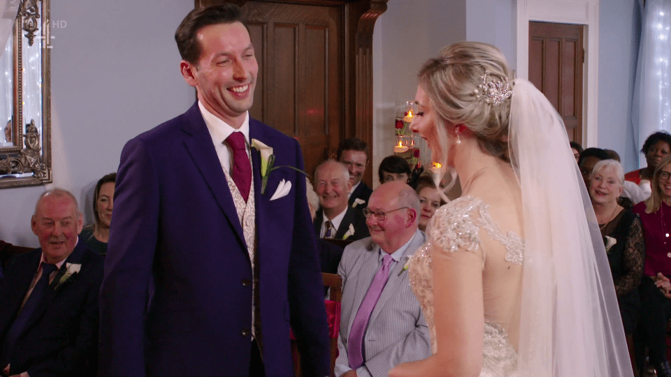 The couple met for the first time at the altar