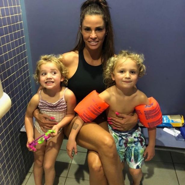  Katie, with her two youngest children Bunny and Jett, also revealed ex Kieran wouldn't allow their children to attend