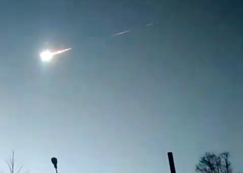  The meteor was described as 'blindingly bright' and made a loud booming sound