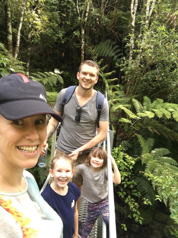  In New Zealand the children would go swimming in waterfalls near the farm where they were staying