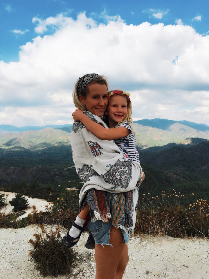  Istria in her mother's arms on the mountains of Cyprus