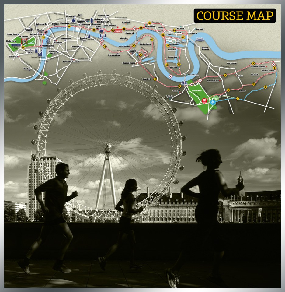 London Marathon: overall course