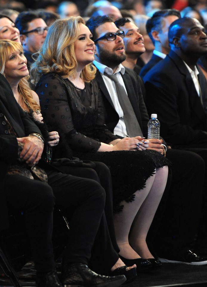  Adele and Simon Konecki at the 2012 Grammys. The singer has split from her charity boss husband, it was announced today