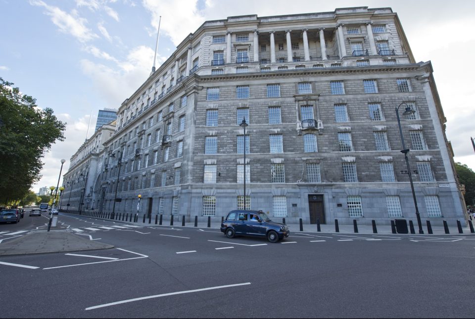 Headquarters of MI5 (Military Intelligence, Section 5) located at Thames House on Millbank