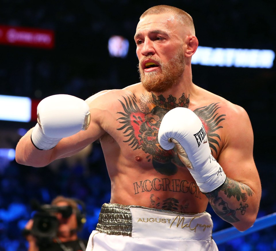 McGregor made his boxing debut in 2017 losing to ring legend Floyd Mayweather in 10 rounds 