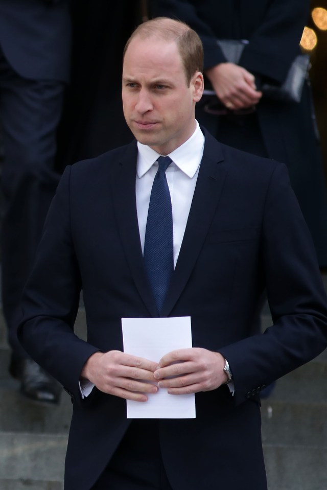 Prince William made a speech to security services staff after his stint as a spy