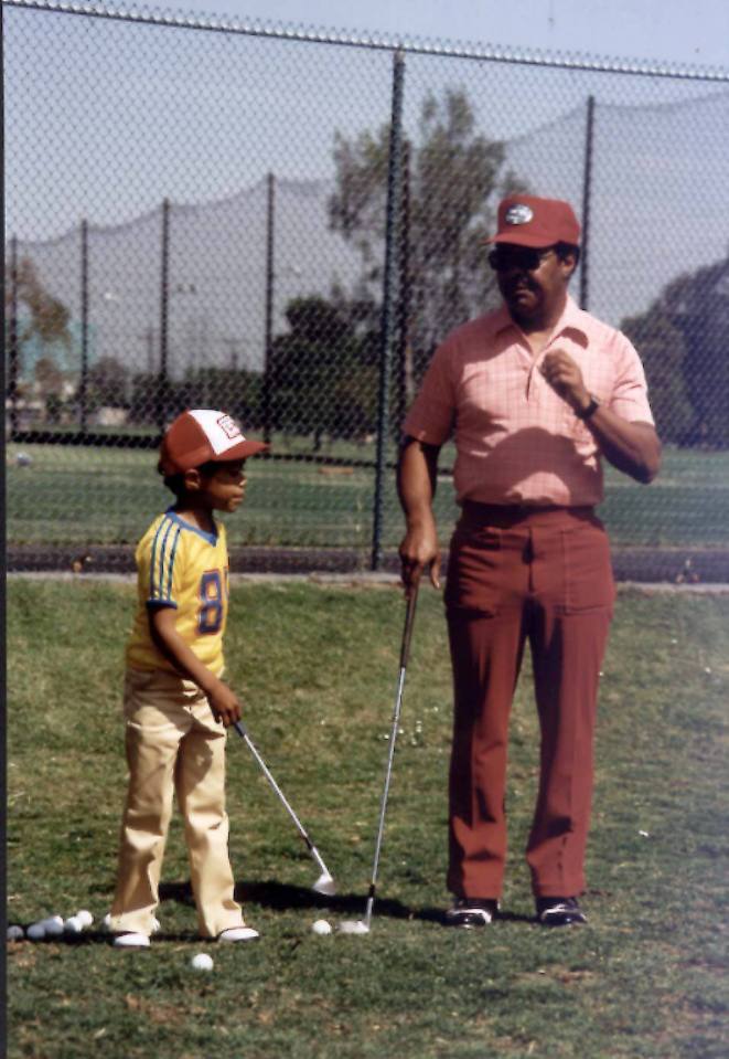  Woods was guided to greatness from a young age by his dad Earl