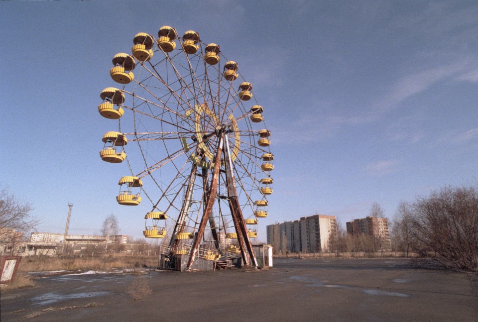 The area remains abandoned after the nuclear disaster in 1996