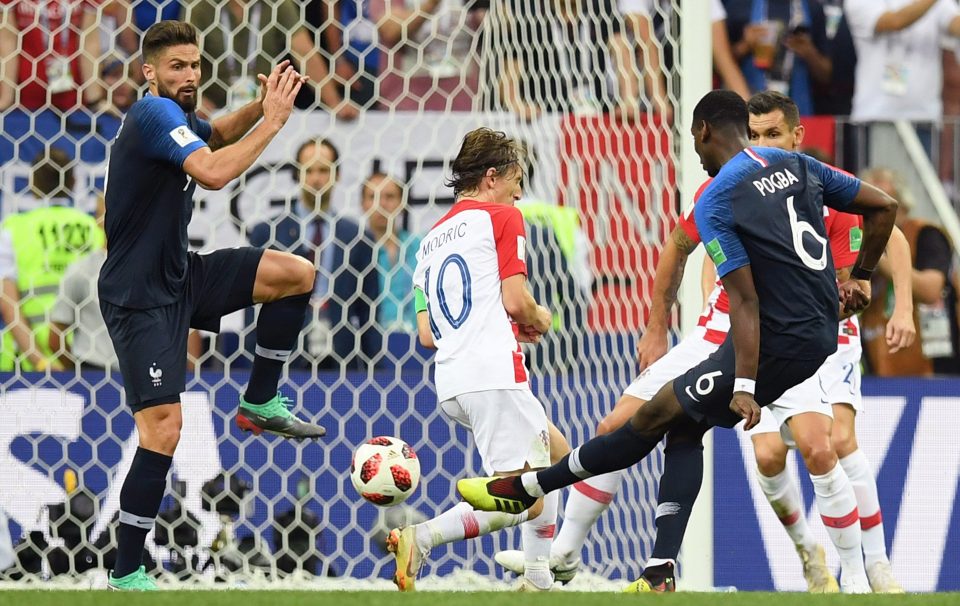  Paul Pogba scored the third goal in the World Cup final against Croatia