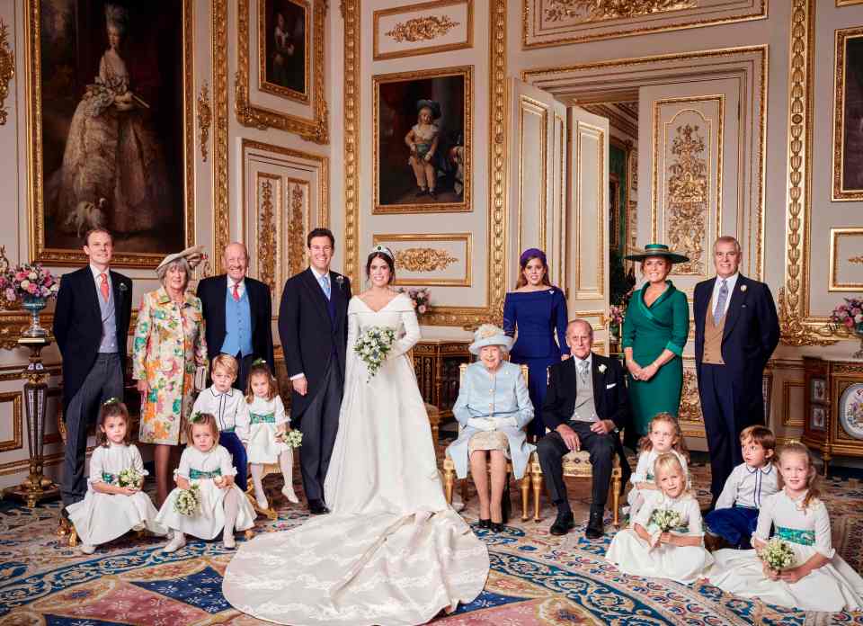  A family portrait from Princess Eugenie and Jack Brooksbank's wedding last year