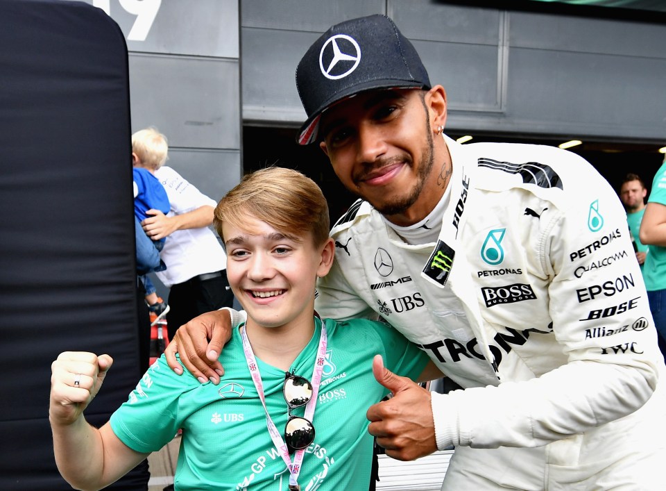 Billy Monger poses with Lewis Hamilton... but could he be racing the five-time world champ soon