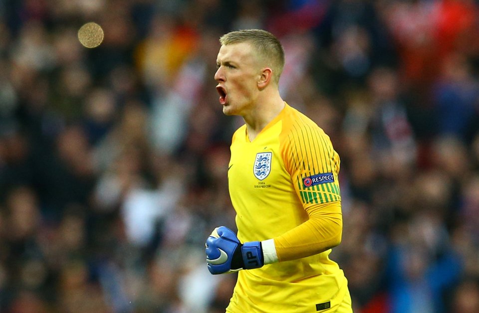 Pickford was a World Cup hero last year by saving a penalty against Colombia