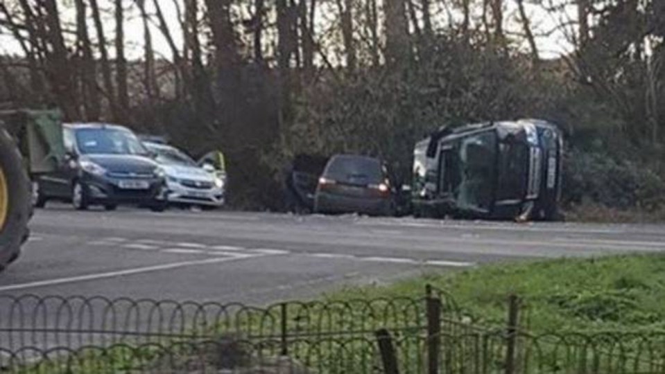  The royal's Land Rover was involved in an accident with another car carrying two women and a 10-month-old baby