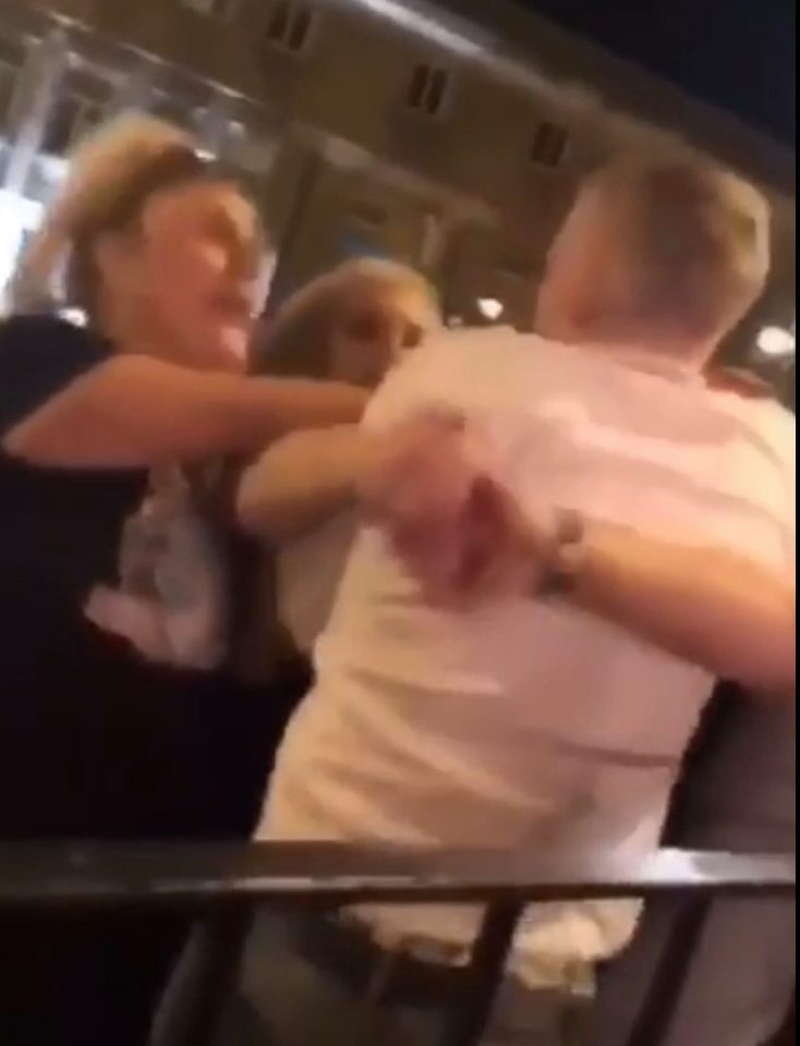 Friends of Jordan Pickford pulled him away before police arrived shortly after the brawl