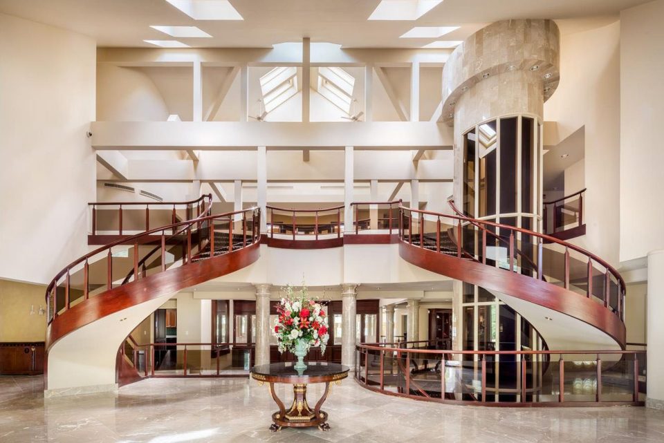  The grand entrance hall to the vast mansion which sold for £2.3million