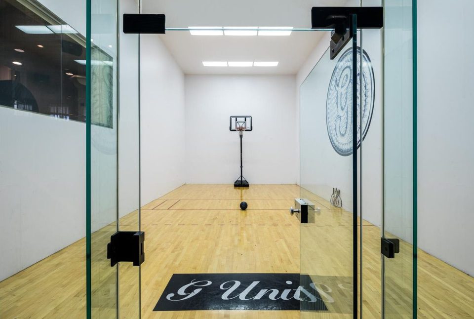  There is an indoor basketball court for when practising in