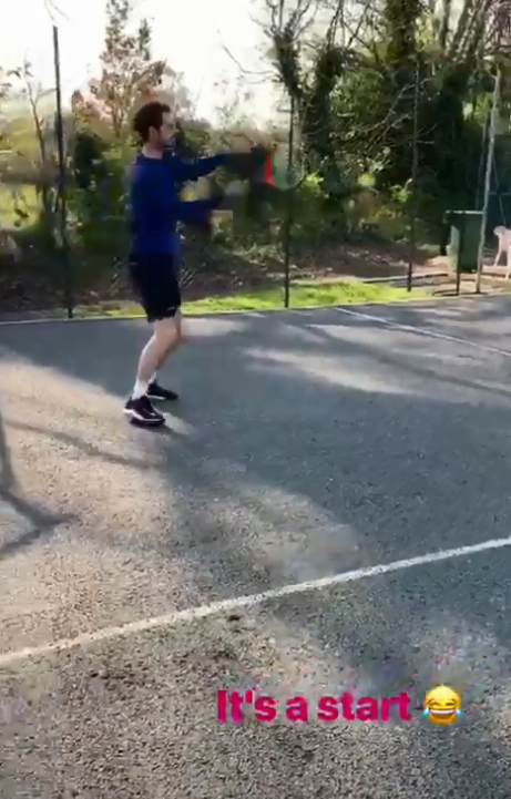  Murray recently posted a video of himself back on the court