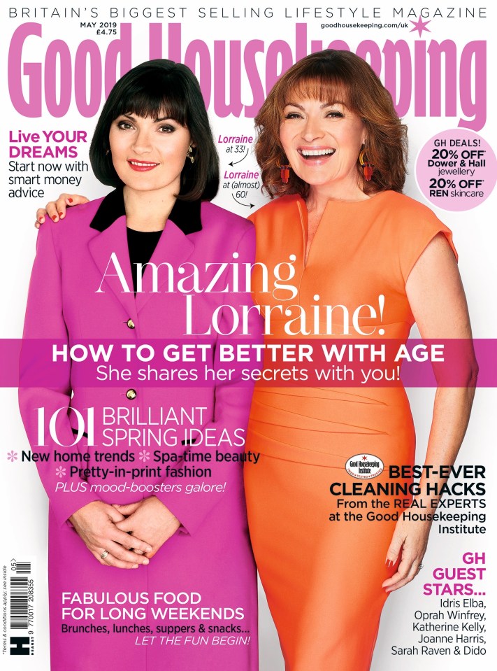  Lorraine Kelly stunned fans by rolling back the clock on the cover of Good Housekeeping