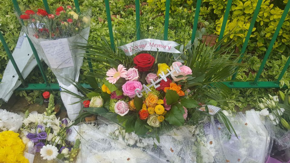  Friends and family left flowers for Calvin near the scene