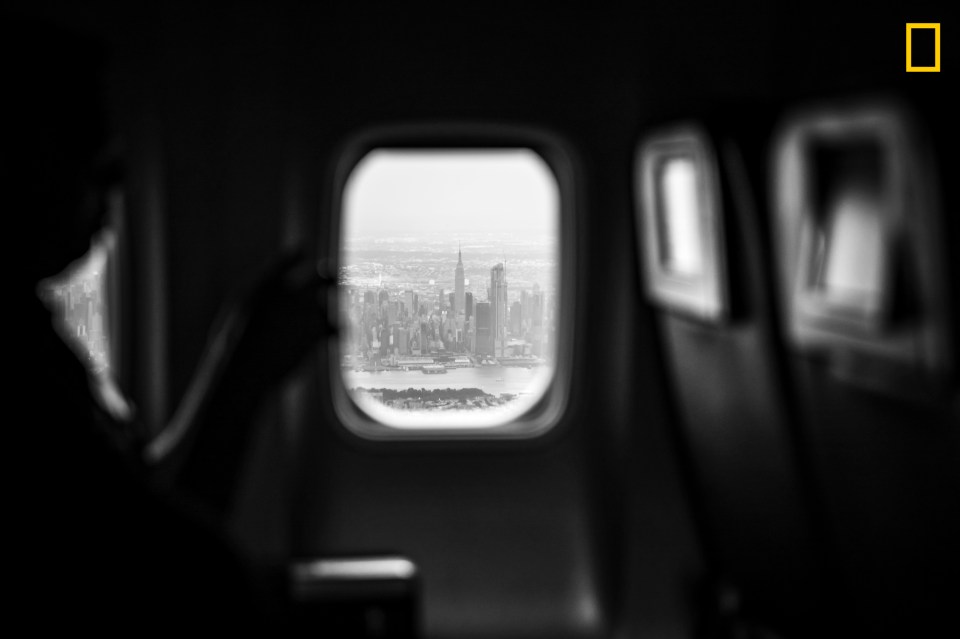  Mat Rick took this stunning shot, saying: 'Flying into New York city is always an experience, especially when you get lucky and catch a glimpse of the iconic skyline'