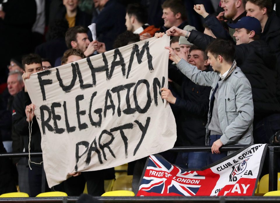 Away fans showed they knew what to expect - and now relegation is official