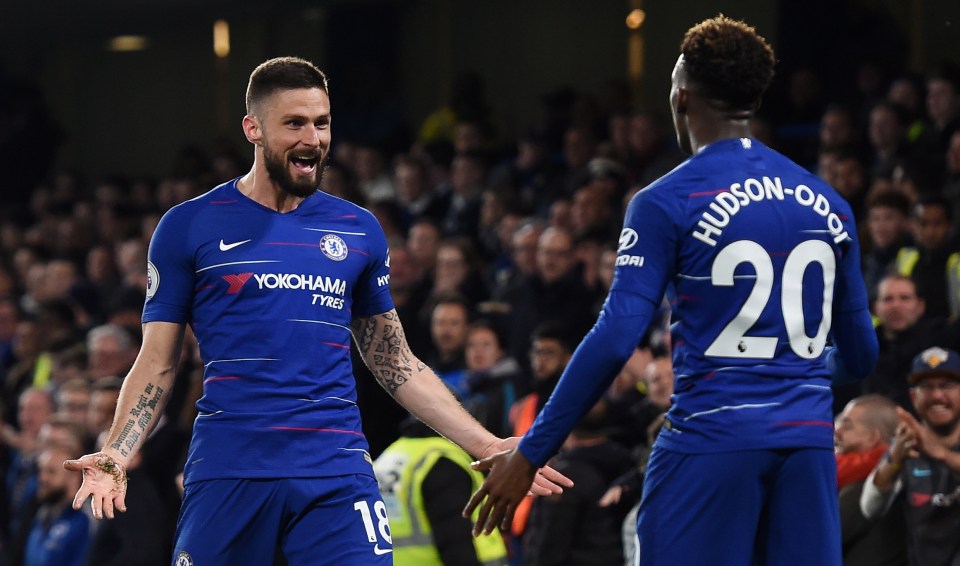  Olivier Giroud has urged Maurizio Sarri to give Callum Hudson-Odoi more game time at Chelsea