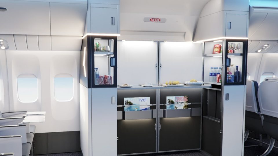 Fold out kiosks could also help to save space on flights