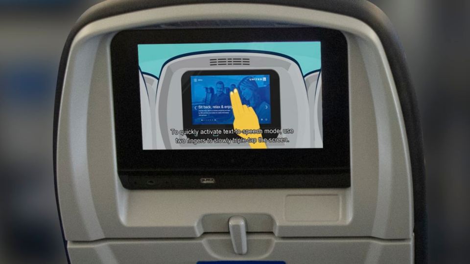 A design for larger in-flight screens was a popular winner