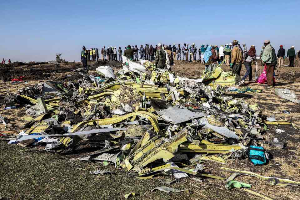  Debris of the doomed aircraft, which was heading to Nairobi when it crashed