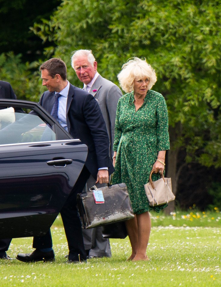  Prince Charles and Camilla have also been snapped arriving at Kensington Palace to use the Royal helicopter