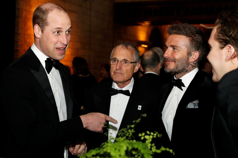  David chatted to Prince William inside the premiere