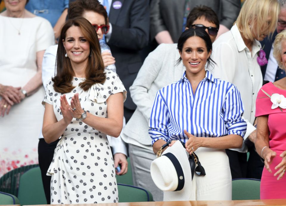  Meghan and Kate Middleton watched Serena play at Wimbledon in the summer last year