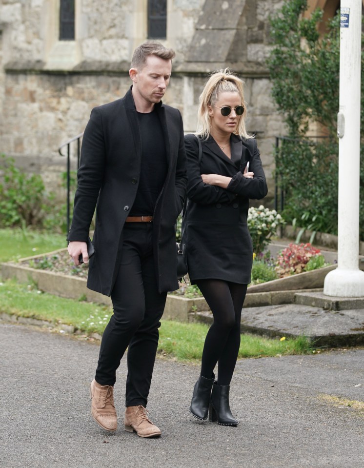  Caroline Flack arrives at the funeral in North London