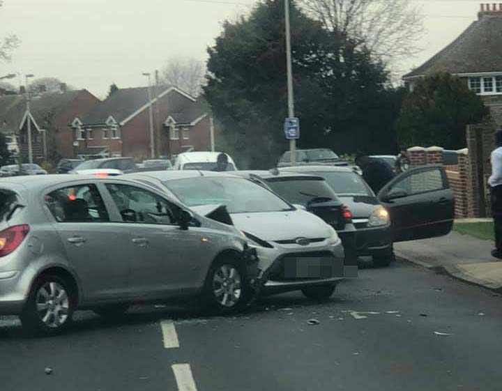 There was a car crash before the confrontation